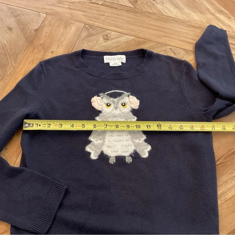 Kate Spade‎ Broome Street Owl Sweater in Navy